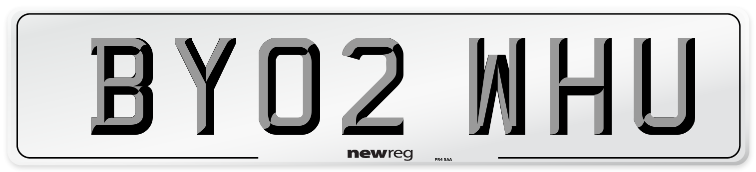 BY02 WHU Number Plate from New Reg